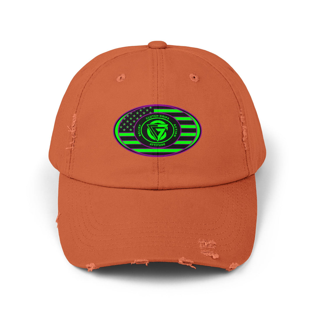 CG PURPLE GREEN FLAG OVAL CAP