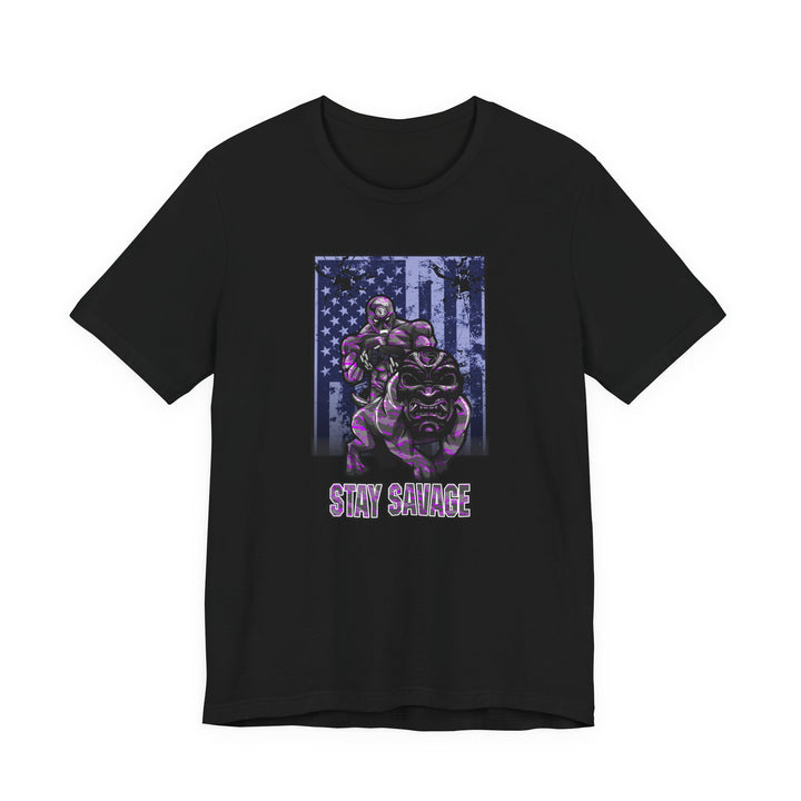 ANGRY DOG FLAG PURPLE GREY CAMO/STAY SAVAGE