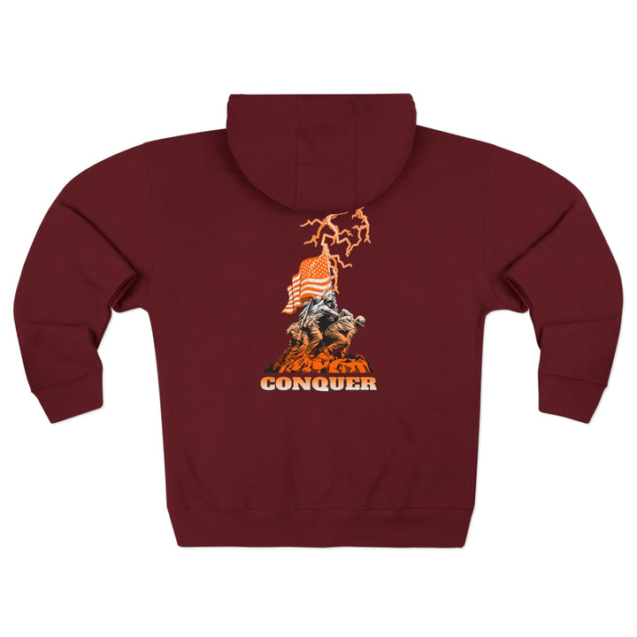 CG A AMERICAN WARRIORS ORANGE WHITE FADE /CONQUER ZIP UP