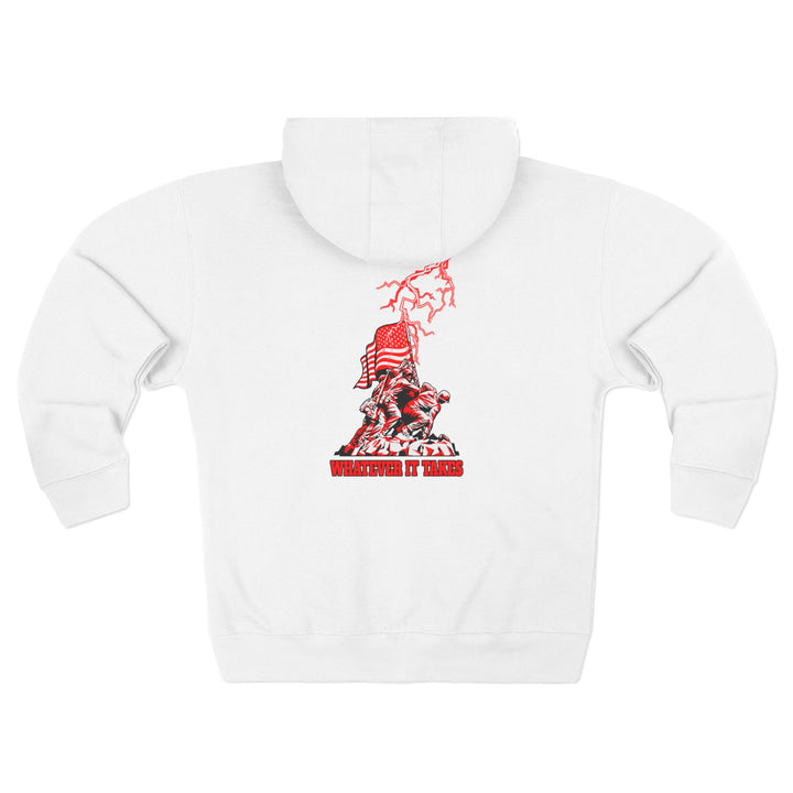 CG AMERICAN WARRIOR RED WHITE /WHATEVER IT TAKES ZIP UP