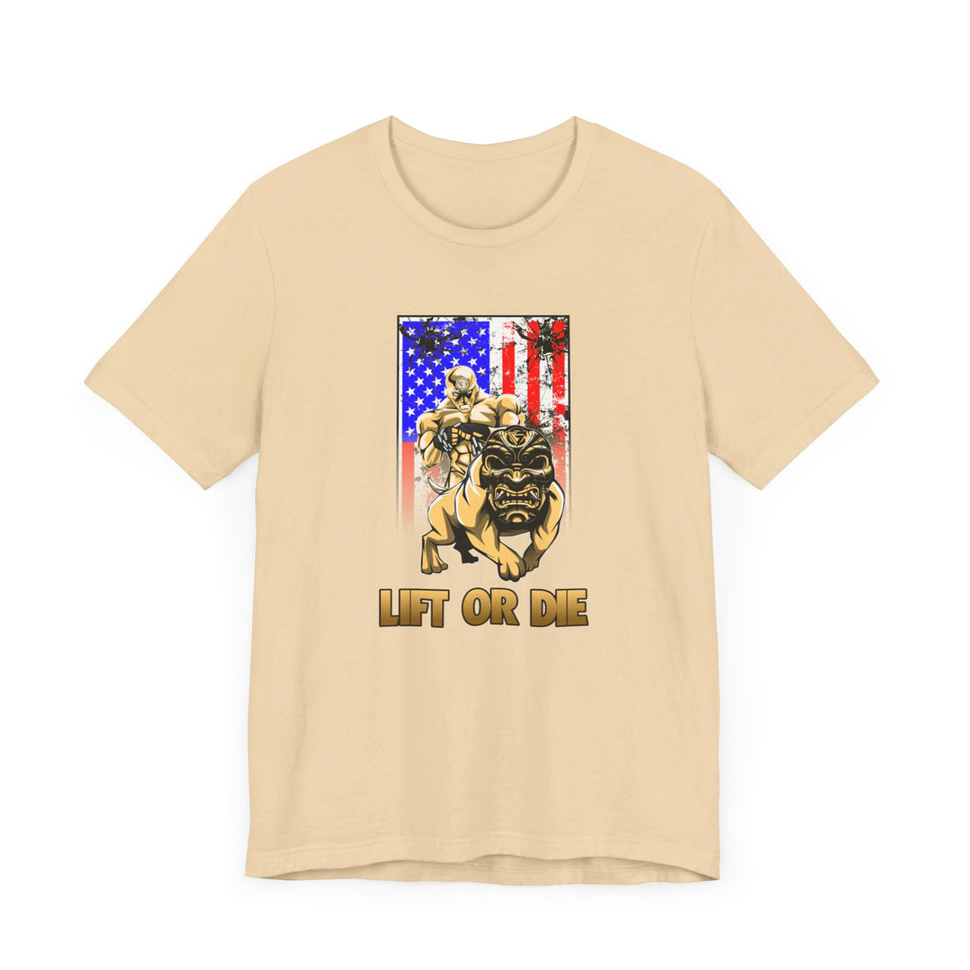 ANGRY DOG SAND AMERICAN FLAG/LIFT OR DIE