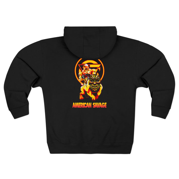 CG ANGRY DOG GOLD RED DIAMOND/AMERICAN SAVAGE ZIP UP