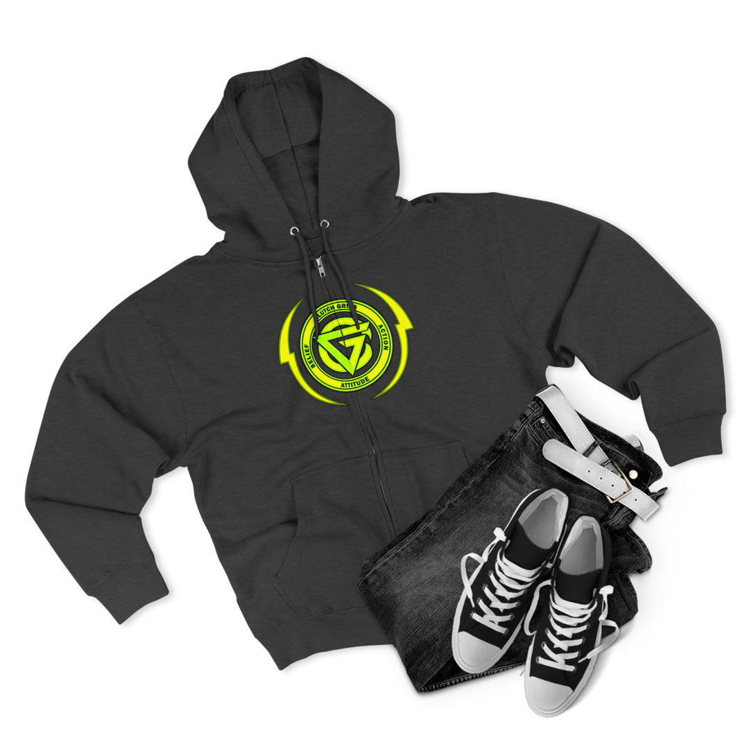 CG LIME GREEN COLISEUM MAC LIFT HARDER ZIP UP