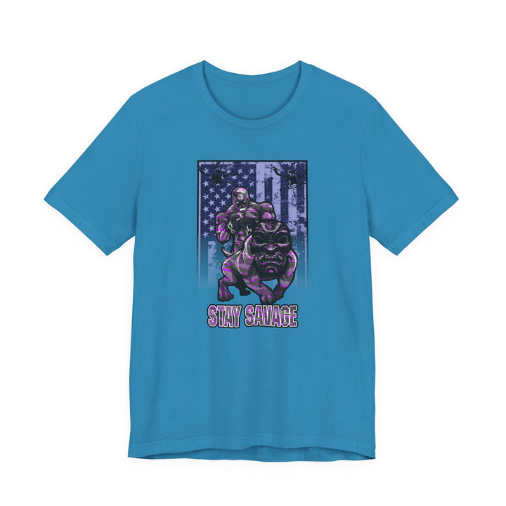 ANGRY DOG FLAG PURPLE GREY CAMO/STAY SAVAGE