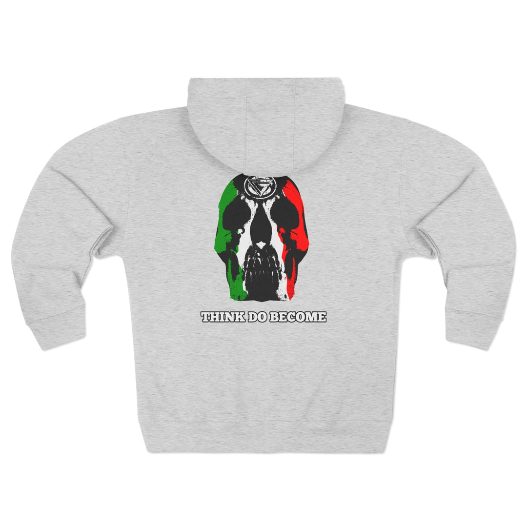 CG SKULL RED WHITE GREEN FADE /THINK DO BECOME ZIP UP