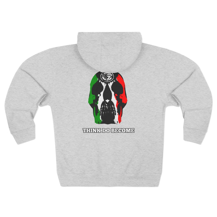 CG SKULL RED WHITE GREEN FADE /THINK DO BECOME ZIP UP