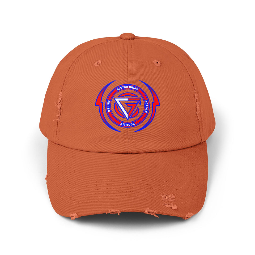 CG LOGO WITH LIGHTNING ARCHES RED WHITE BLUE /BELIEF ATTITUDE ACTION CAP