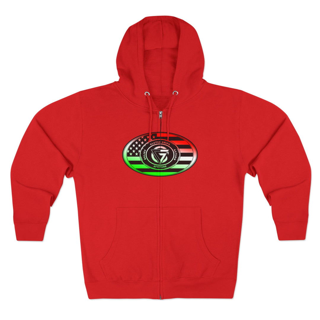 CG SERPENT SLAYER RED WHITE GREEN FADE /I AM THE ONE ZIP UP