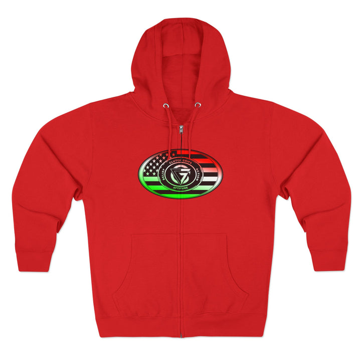 CG SERPENT SLAYER RED WHITE GREEN FADE /I AM THE ONE ZIP UP