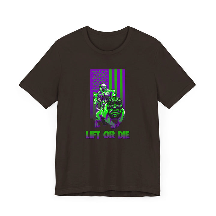 ANGRY DOG PURPLE GREEN FLAG/LIFT OR DIE