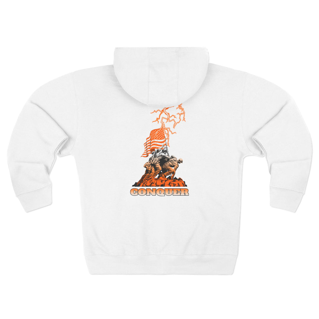 CG A AMERICAN WARRIORS ORANGE WHITE FADE /CONQUER ZIP UP