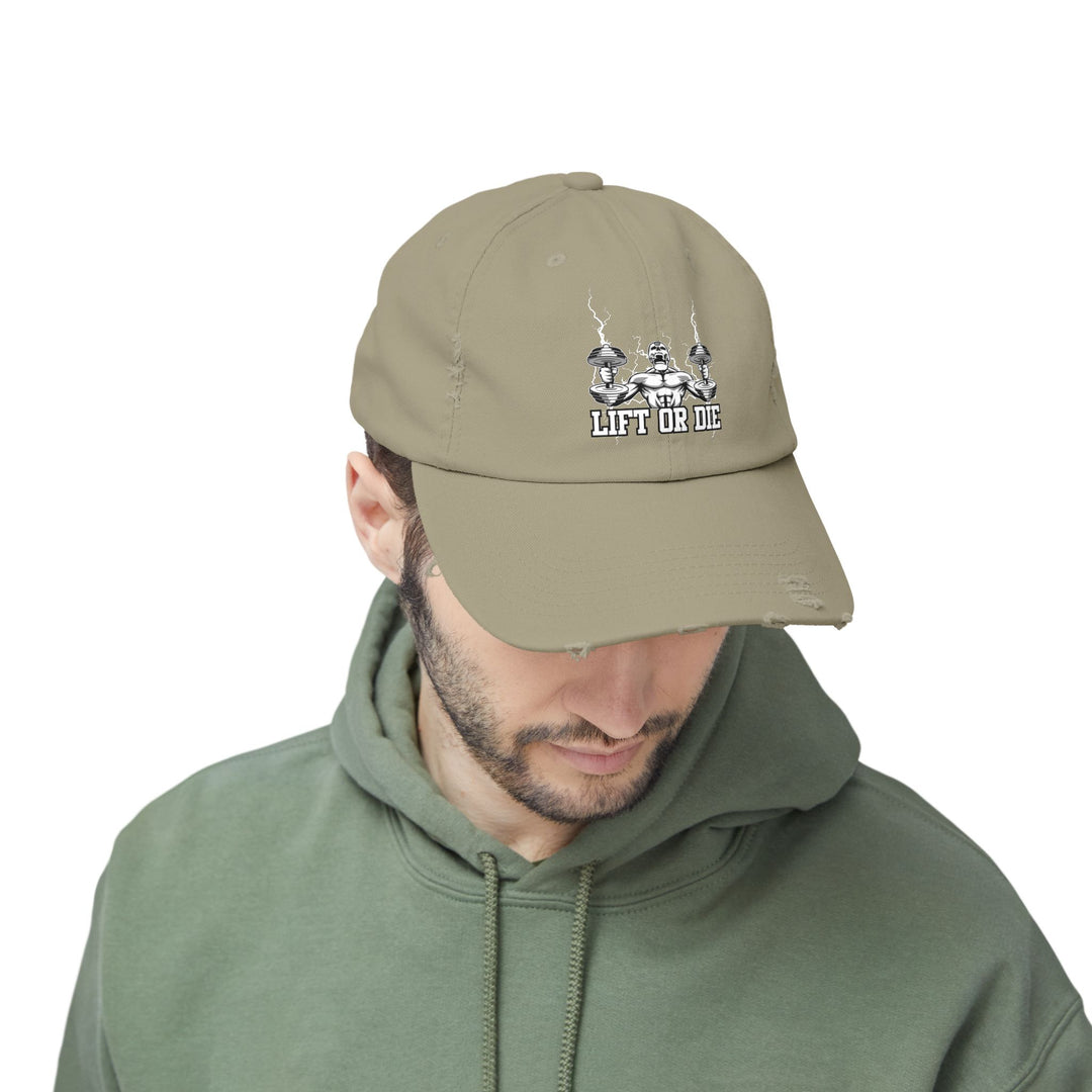 RIDE THE LIGHTNING WHITE/LIFT OR DIE CAP