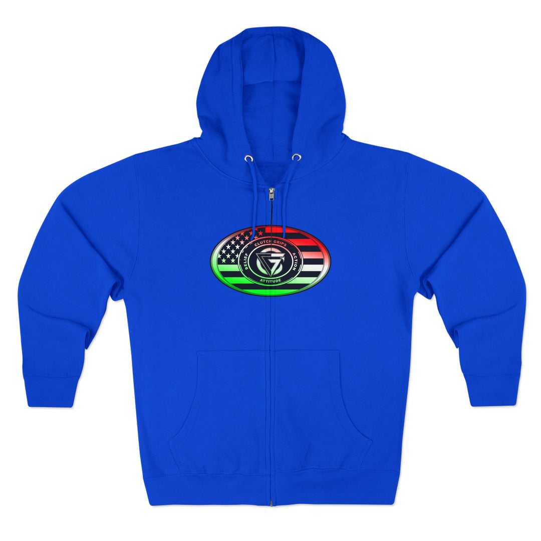 CG SKULL RED WHITE GREEN FADE /THINK DO BECOME ZIP UP