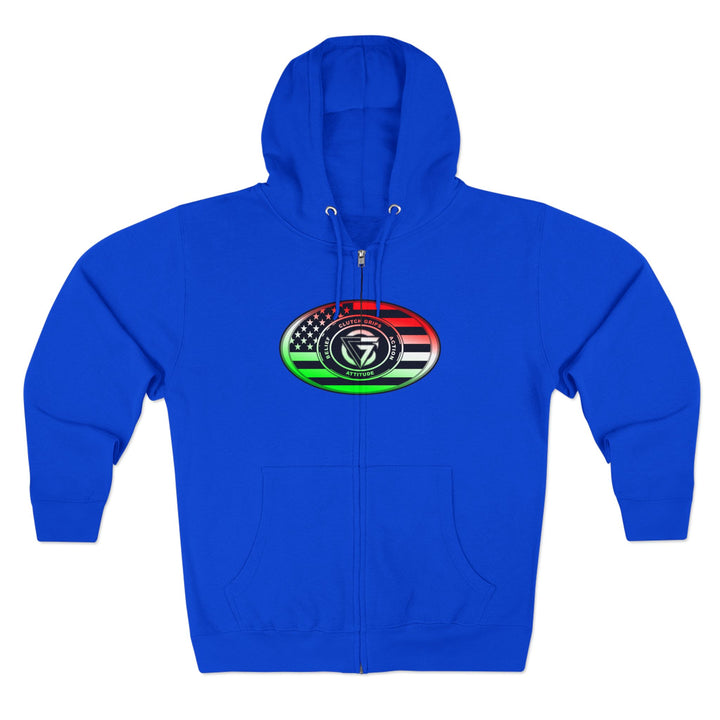 CG SKULL RED WHITE GREEN FADE /THINK DO BECOME ZIP UP