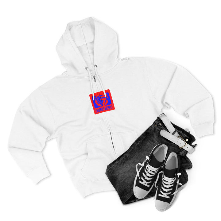 ENTER THE MAC HYPER RED BLUE /LIFT OR DIE ZIP UP