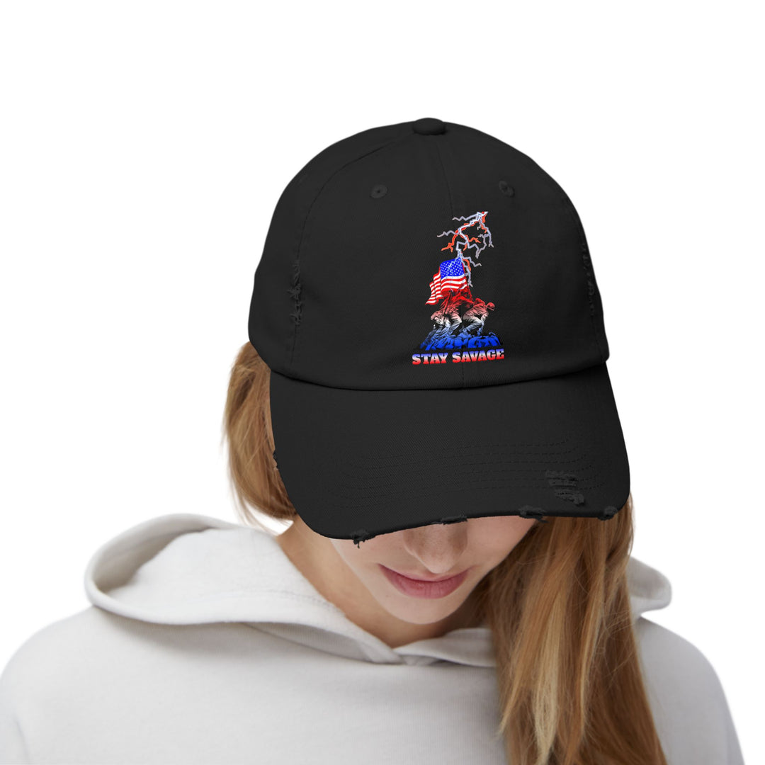 FREEDOM WARRIORS RED WHITE BLUE FADE /STAY SAVAGE CAP