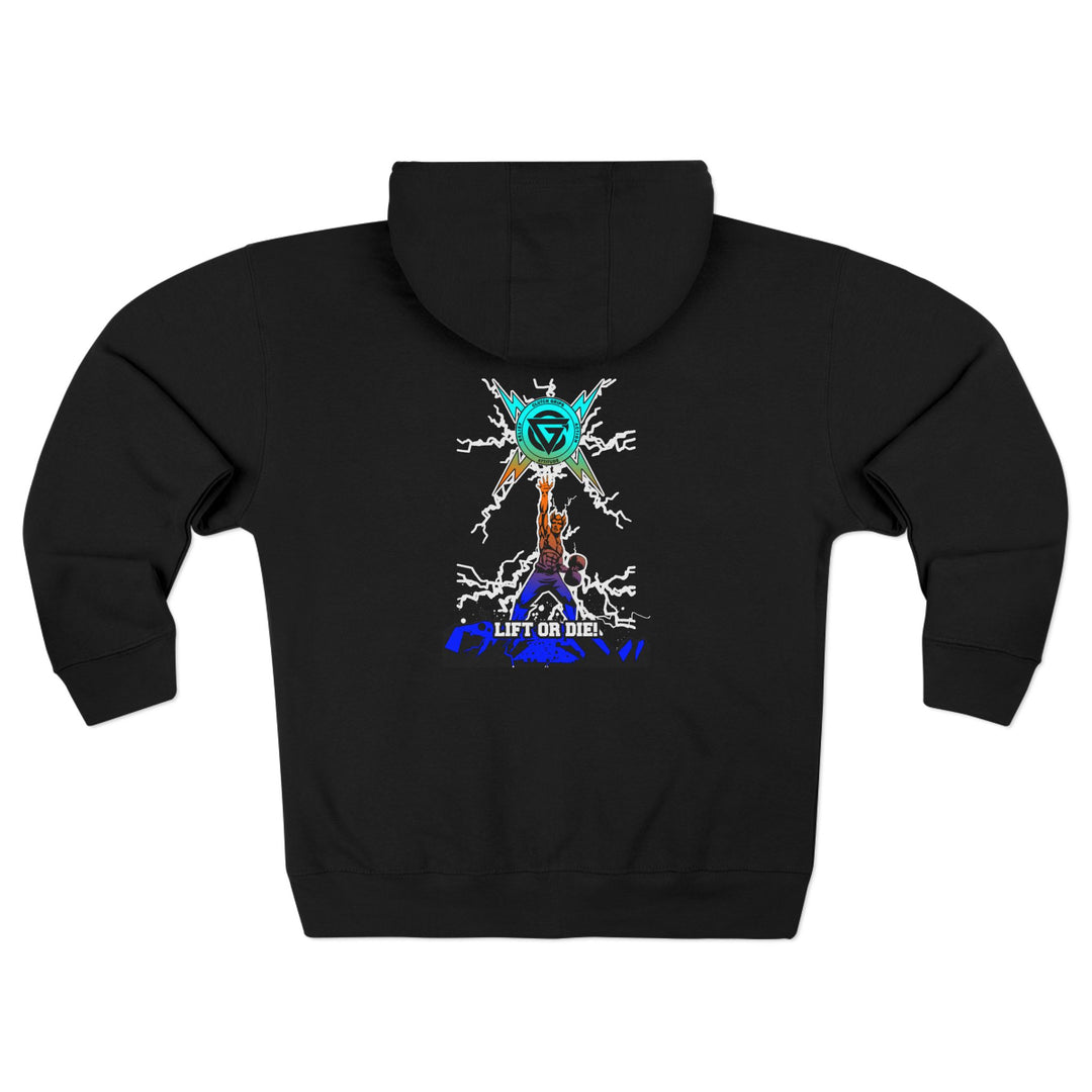 CG LIGHTNING KING BLUE ORANGE AQUA /LIFT OR DIE ZIP UP