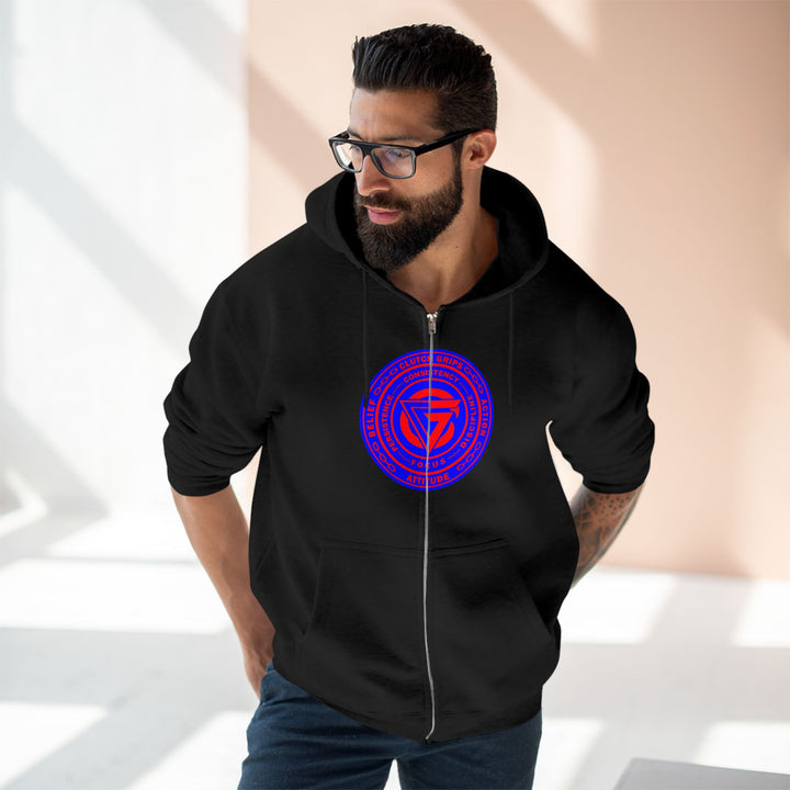 MAC VS SNAKE RED BLUE /LIFT OR DIE ZIP UP