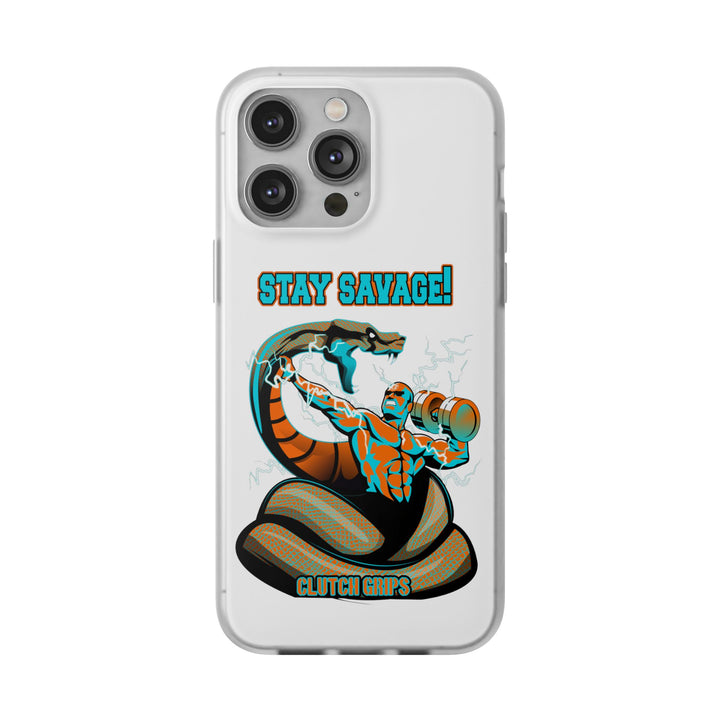 MAC VS SNAKE MIAMI COLORS AQUA ORANGE PHONE CASE /STAY SAVAGE