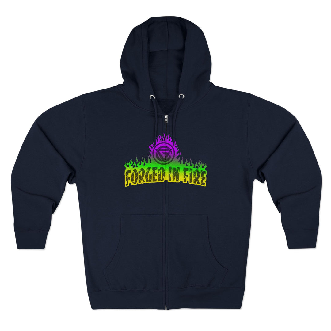MAC VS SNAKE YELLOW GREEN PURPLE FADE /LIFT OR DIE ZIP UP
