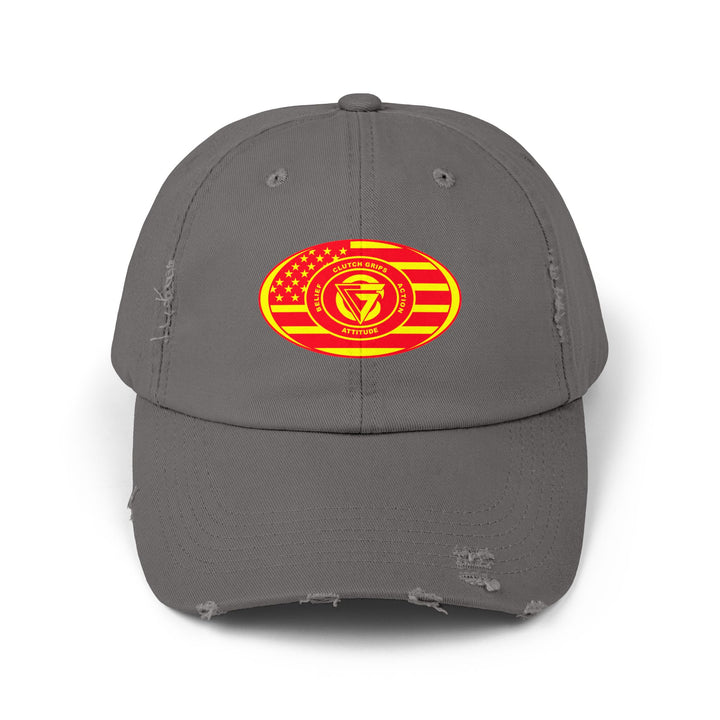 CG AMERICAN SUPERIOR GOLD & RED BLOODED FREEDOM FLAG CAP