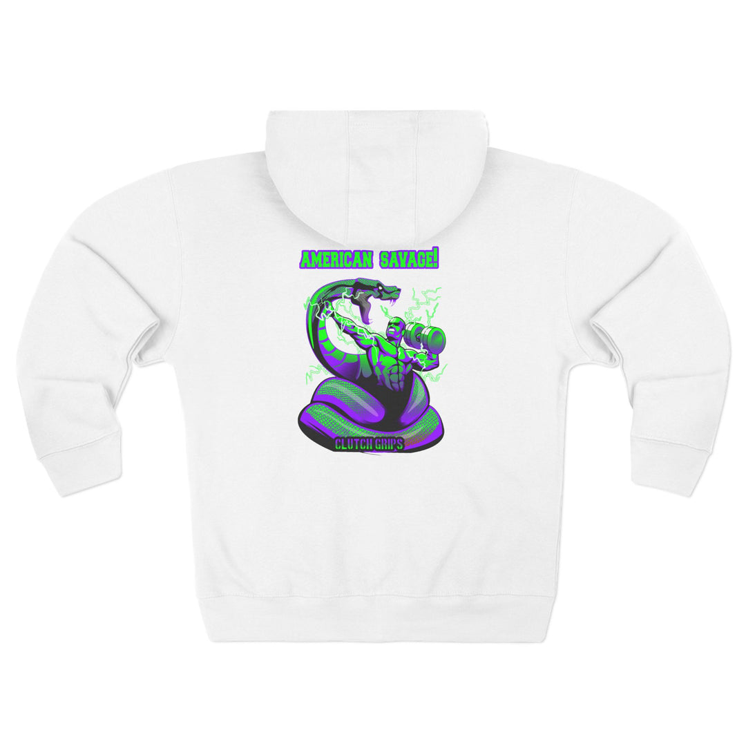 MAC VS SNAKE PURPLE GREEN /AMERICAN SAVAGE ZIP UP