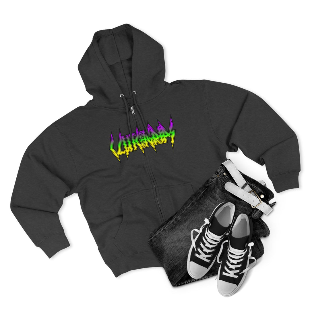 CG LIFT KICK YELLOW GREEN PURPLE FADE /KILL OR BE KILLED ZIP UP