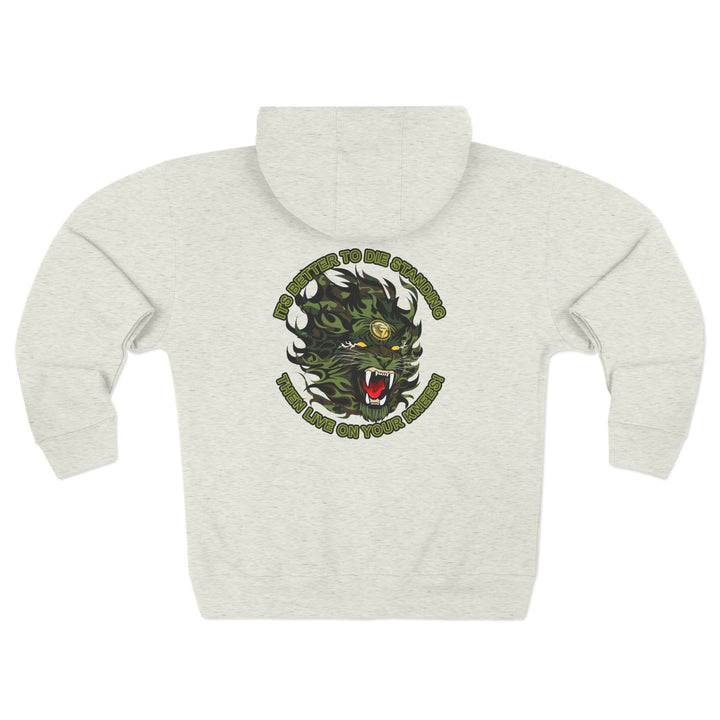 CG TIGER FLAME WAR TIGER CAMO FOREST/ITS BETTER TO DIE STANDING THAN LIVE ON YOUR KNEE'S