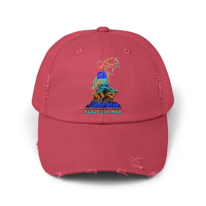 AMERICAN WARRIOR BLUE ORANGE AQUA/READY FOR WAR CAP
