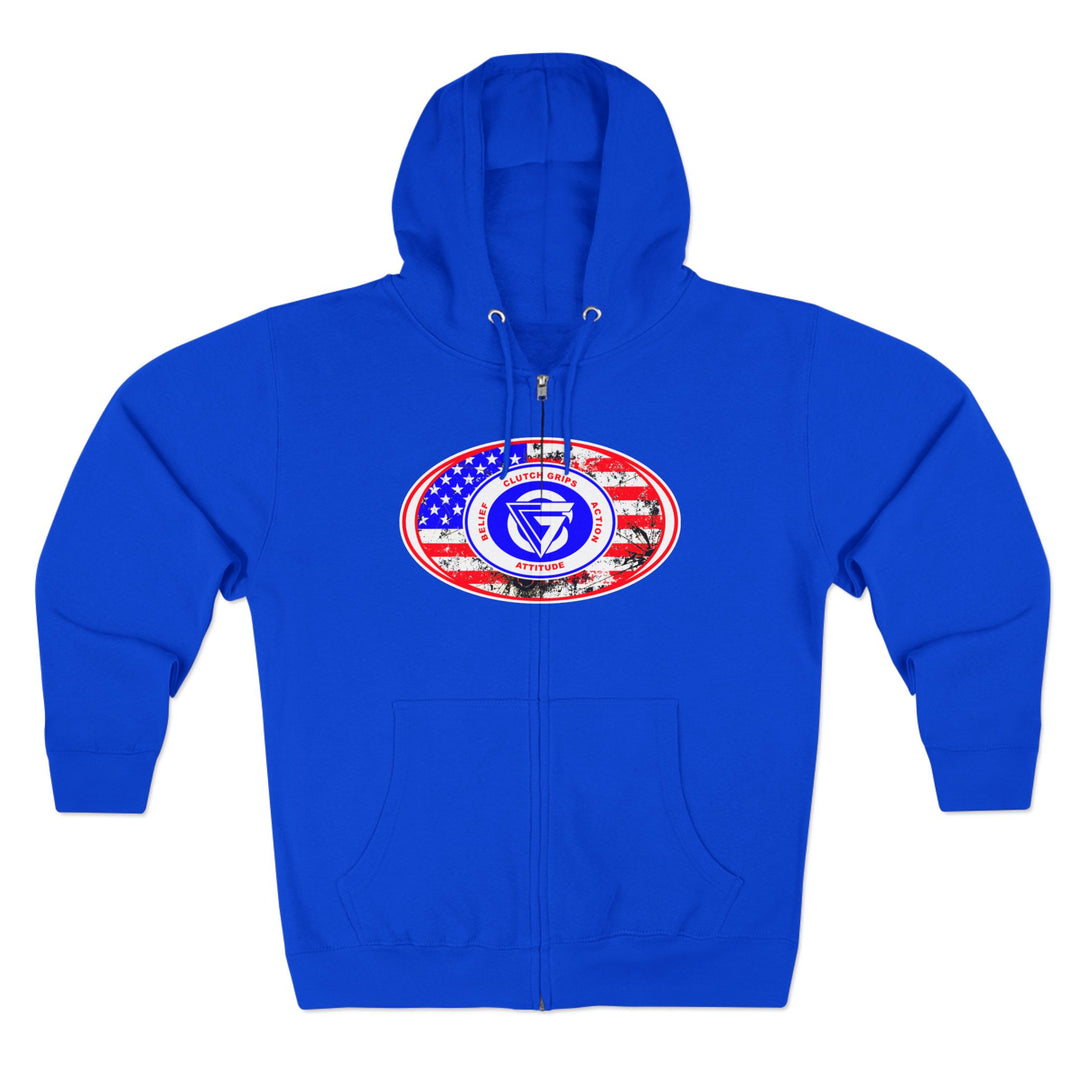 AMERICAN WARRIOR TRIBUTE  RED WHITE BLUE/AMERICAN SAVAGE ZIP UP