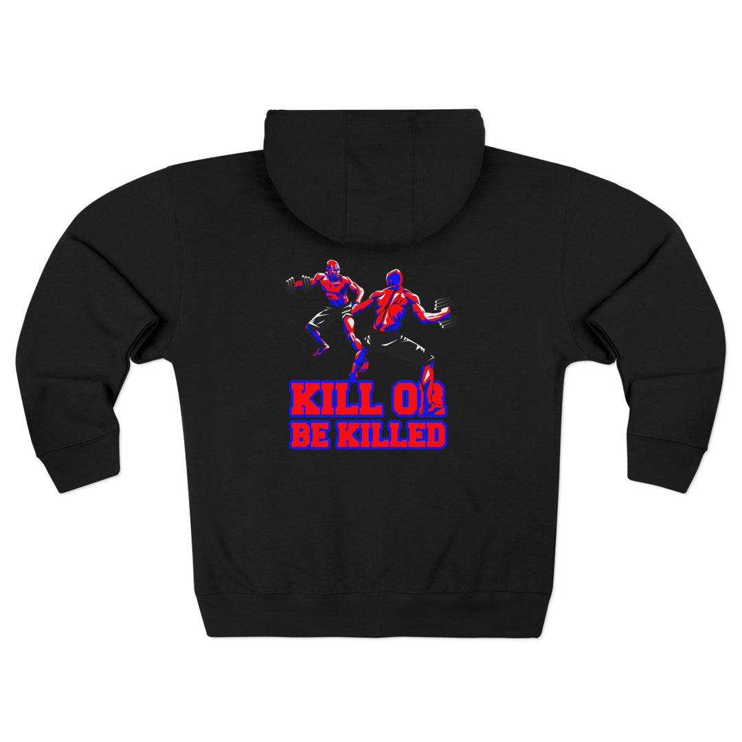 CG STAND OFF RED BLUE /KILL OR BE KILLED ZIP UP