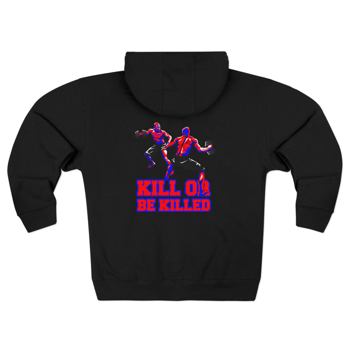 CG STAND OFF RED BLUE /KILL OR BE KILLED ZIP UP