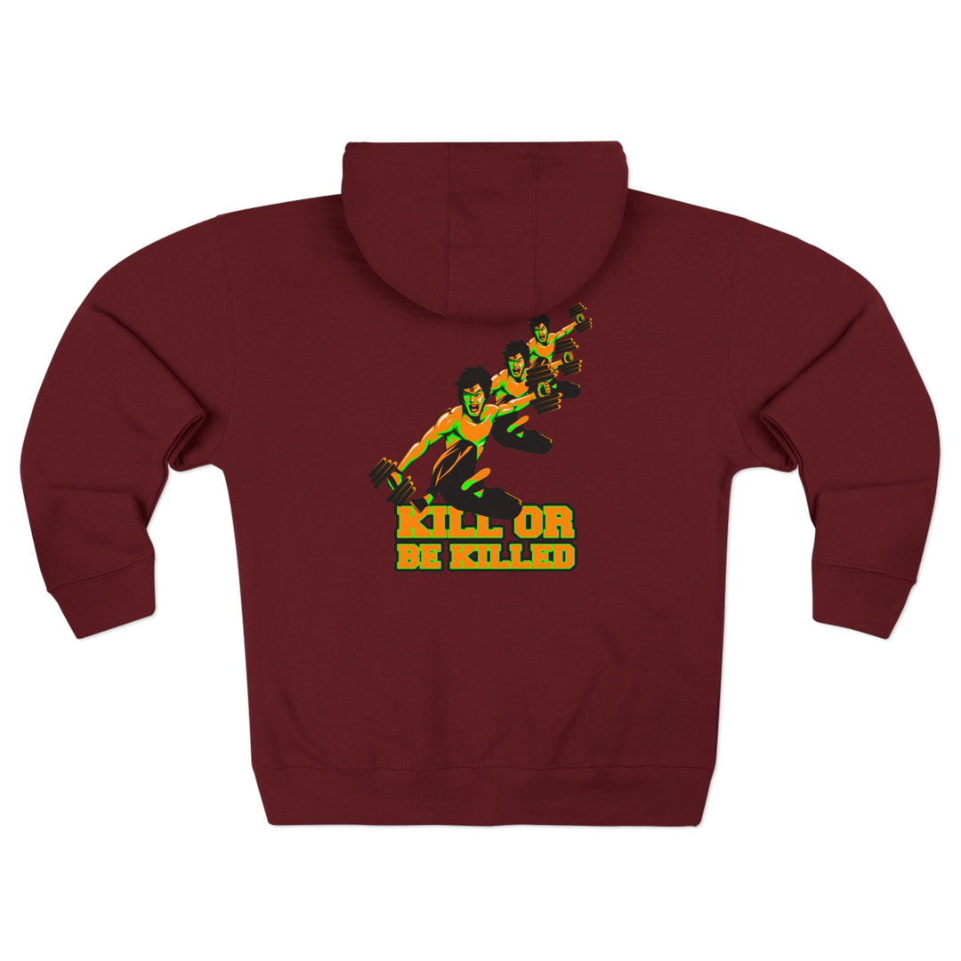 CG LIFT KICK ORANGE GREEN/KILL OR BE KILLED ZIP UP