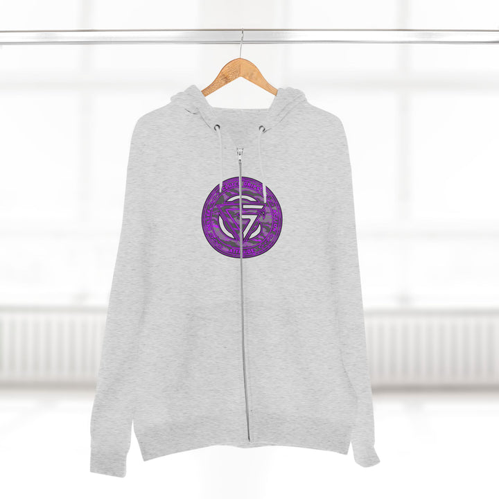 CG ANGRY DOG CAMO GREY PURPLE/READY FOR WAR ZIP UP