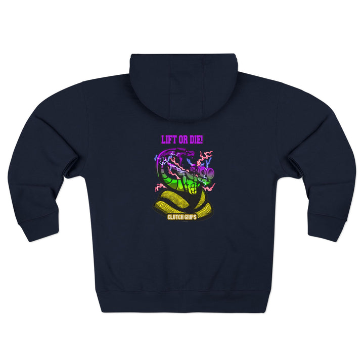 MAC VS SNAKE YELLOW GREEN PURPLE FADE /LIFT OR DIE ZIP UP