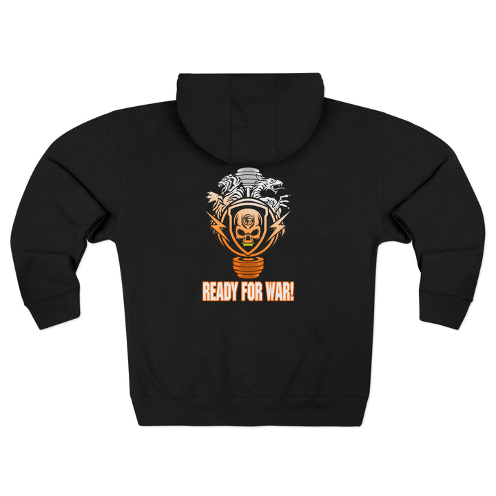 CG SKULLATOR SGL BELL DRAGON TIGER ORANGE WHITE  FADE /READY FOR WAR ZIP UP