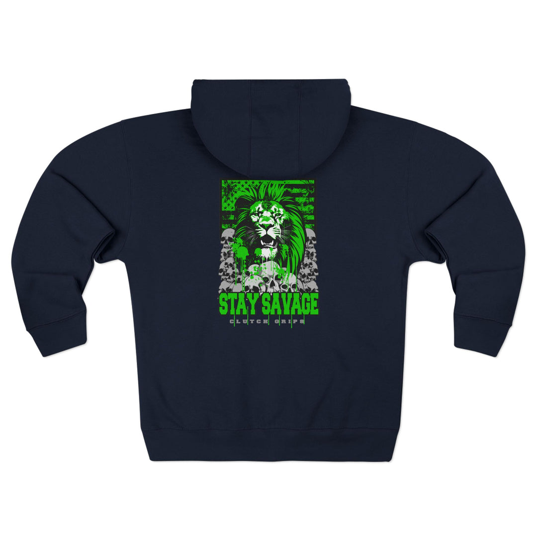 CG LION HEART GREEN WHITE /STAY SAVAGE ZIP UP