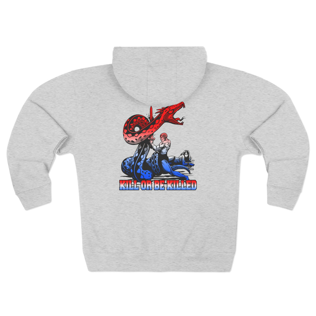 CG SERPENT SLAYER RED WHITE BLUE FADE /KILL OR BE KILLED ZIP UP