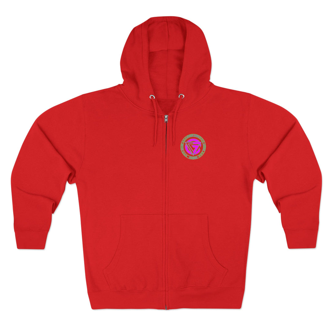 CG TIGER FLAME PURPLE GREEN /FIGHT FOR IT ZIP JACKET