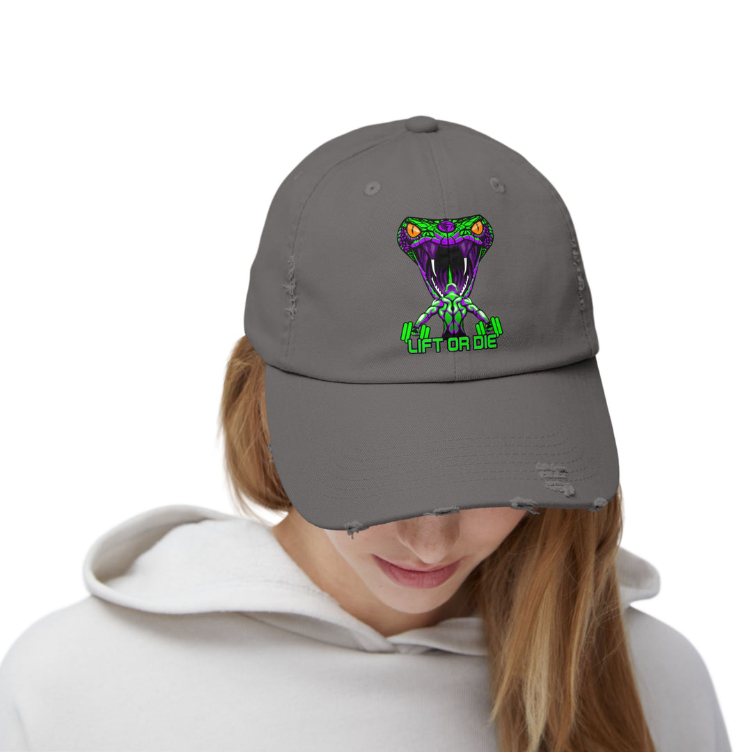 MAN VS VIPER PURPLE GREEN /LIFT OR DIE CAP