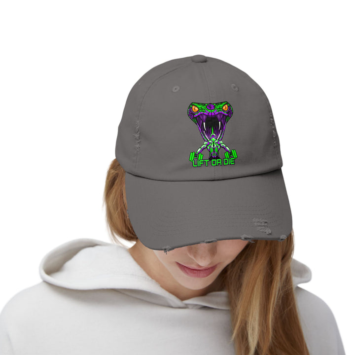 MAN VS VIPER PURPLE GREEN /LIFT OR DIE CAP