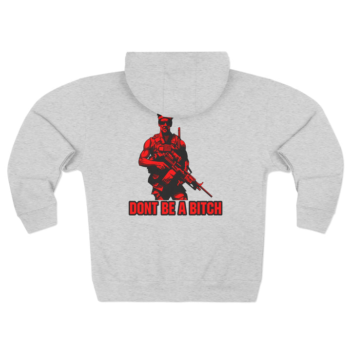 CG  NAVY SEAL TRIBUTE  RIP RED BLACK /DONT BE A BITCH ZIP UP