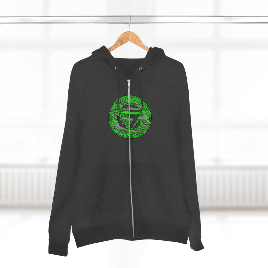 CG ANGRY DOG CAMO GREEN /READY FOR WAR ZIP UP