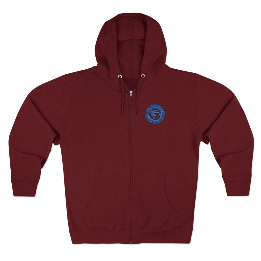 CG ANGRY DOG GREY BLUE CAMO/READY FOR WAR ZIP UP