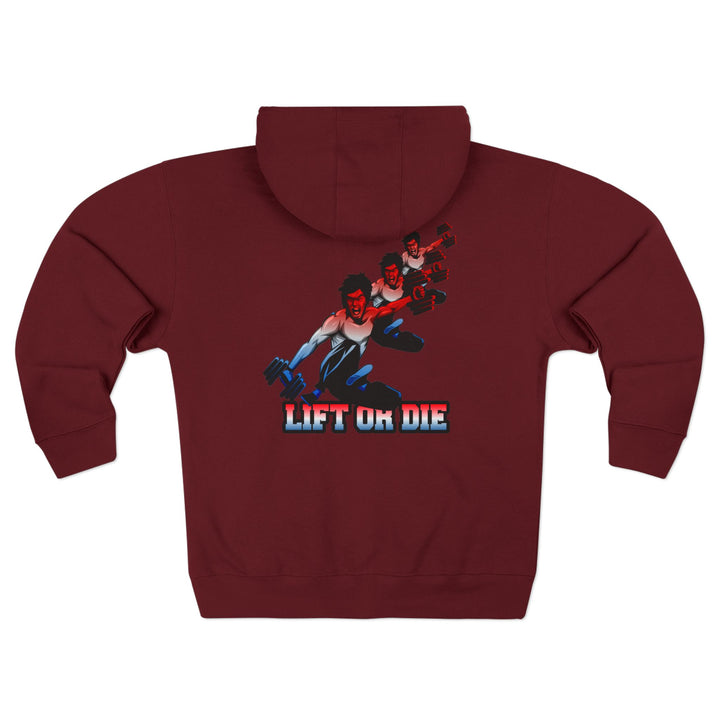 CG LIFT KICK RED WHITE BLUE FADE/LIFT OR DIE ZIP UP