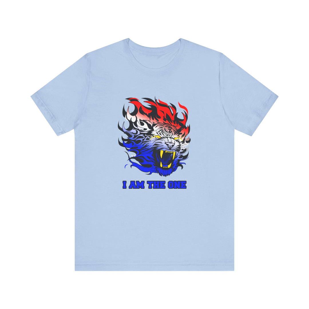 TIGER FLAME RED WHITE BLUE FADE/I AM THE ONE