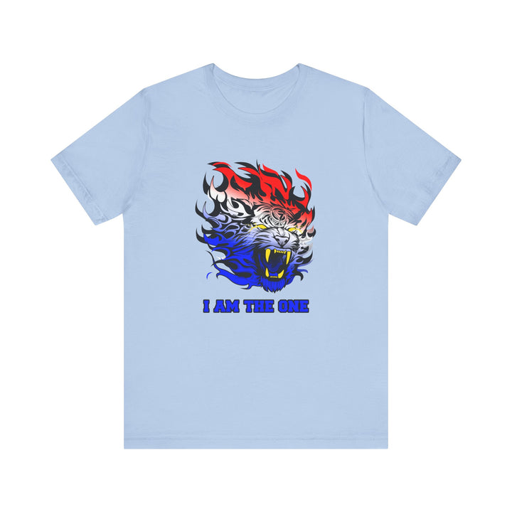 TIGER FLAME RED WHITE BLUE FADE/I AM THE ONE