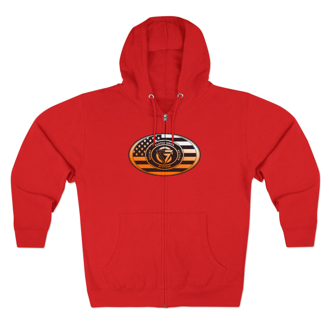 MAC VS SNAKE ORANGE WHITE FADE /READY FOR WAR ZIP UP