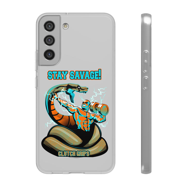MAC VS SNAKE MIAMI COLORS AQUA ORANGE PHONE CASE /STAY SAVAGE