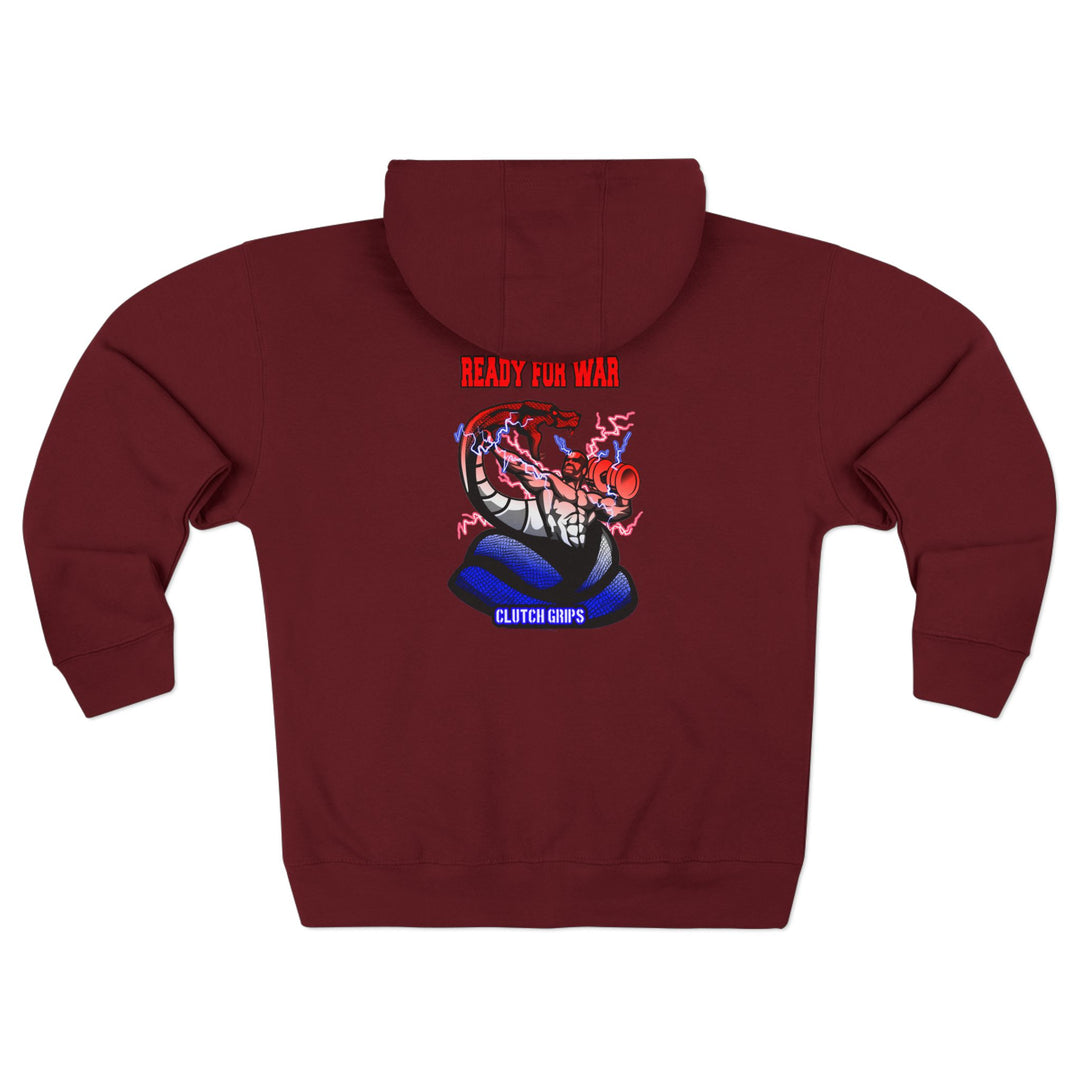 MAC VS SNAKE RED WHITE BLUE FADE /READY FOR WAR ZIP UP